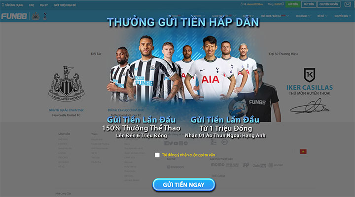 đăng ký fun88 thành công